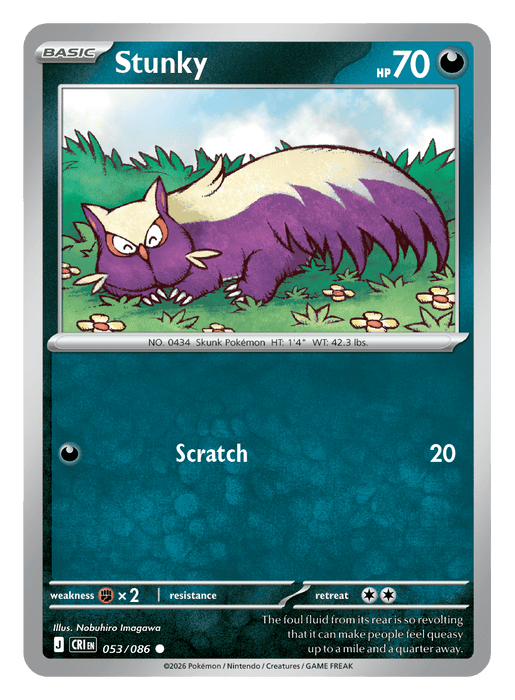 Image for Stunky (053/086) [Mega Evolution: Chaos Rising] - Pokemon