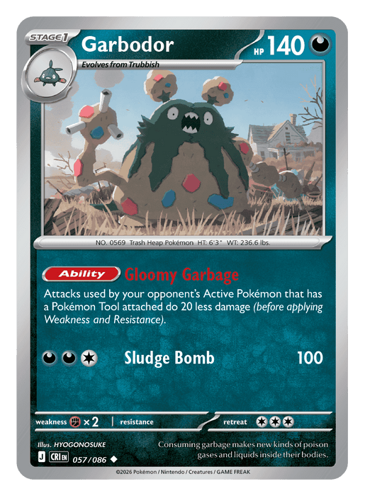 Image for Garbodor (057/086) [Mega Evolution: Chaos Rising] - Pokemon