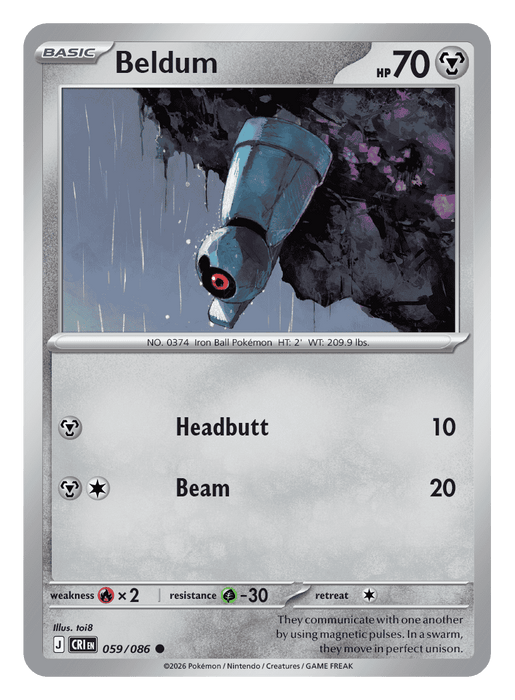 Image for Beldum (059/086) [Mega Evolution: Chaos Rising] - Pokemon