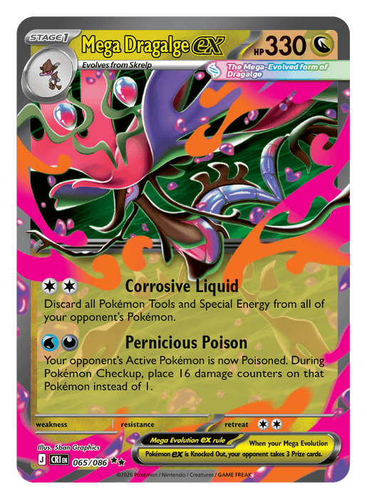 Image for Mega Dragalge ex (065/086) [Mega Evolution: Chaos Rising] - Pokemon