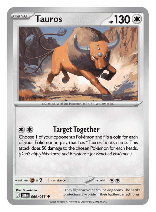 Image for Tauros (069/086) [Mega Evolution: Chaos Rising] - Pokemon