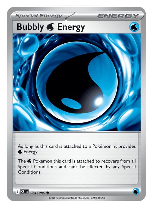 Image for Bubbly Water Energy (084/086) [Mega Evolution: Chaos Rising] - Pokemon
