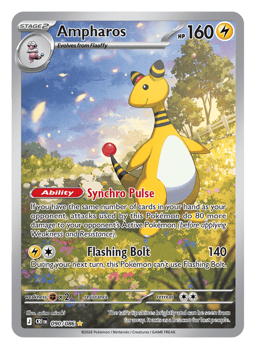 Image for Ampharos (090/086) [Mega Evolution: Chaos Rising] - Pokemon