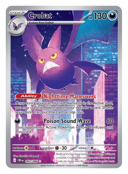 Image for Crobat (093/086) [Mega Evolution: Chaos Rising] - Pokemon
