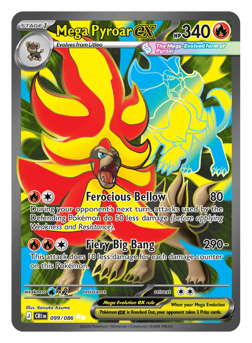 Image for Mega Pyroar ex (099/086) [Mega Evolution: Chaos Rising] - Pokemon
