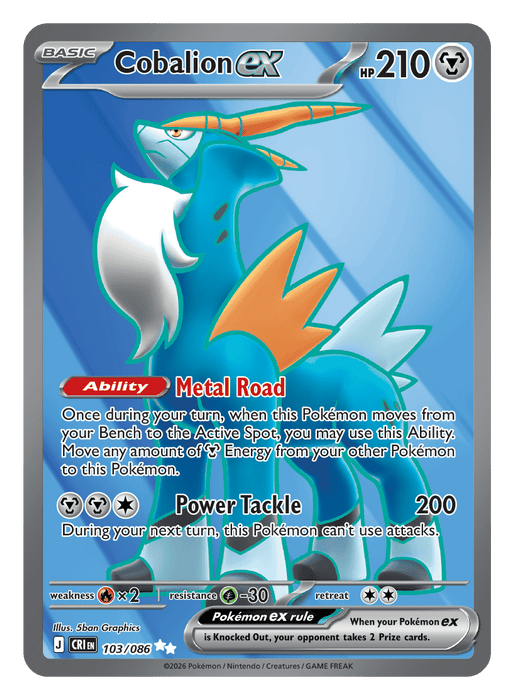 Image for Cobalion ex (103/086) [Mega Evolution: Chaos Rising] - Pokemon
