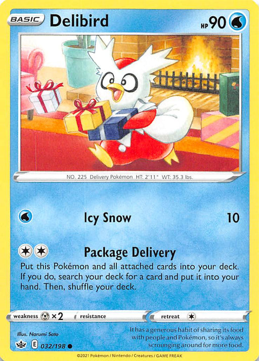 Delibird (032/198) [Sword & Shield: Chilling Reign] 