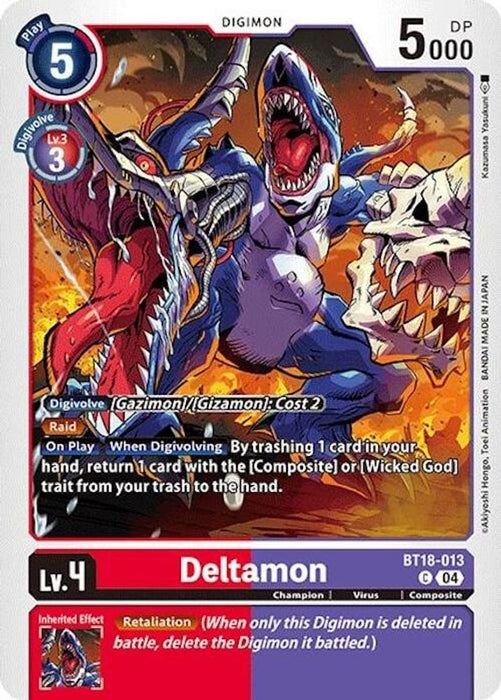 Deltamon - BT18-013 (#BT18-013 C) (Release Special Booster 2.0) Near Mint 