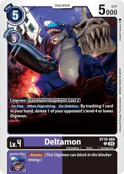Deltamon - BT19-069 (#BT19-069 C) (Release Special Booster 2.0) Near Mint 