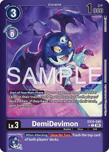 DemiDevimon (Limited Foil) (EX10-040 C) 