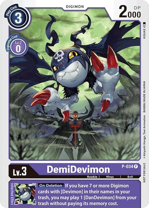 DemiDevimon - P-034 (#P-034 P) (Digimon Promotion Cards) Near Mint 