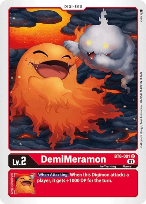 DemiMeramon (#BT6-001 U) (Double Diamond) Near Mint 