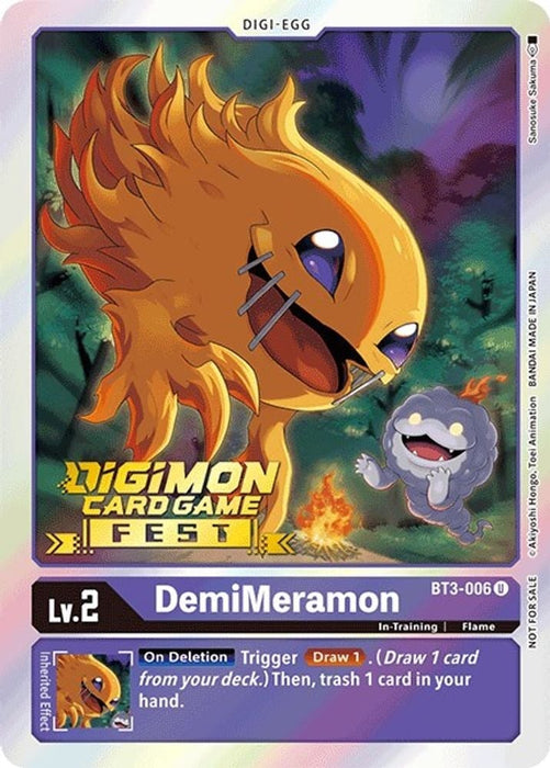 DemiMeramon (Digimon Card Game Fest 2022) (#BT3-006 U) (Release Special Booster 1.0) Near Mint Foil 