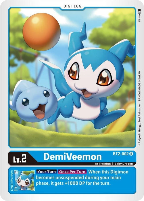 DemiVeemon - BT2-002 (#BT2-002 U) (Release Special Booster 1.5) Near Mint 