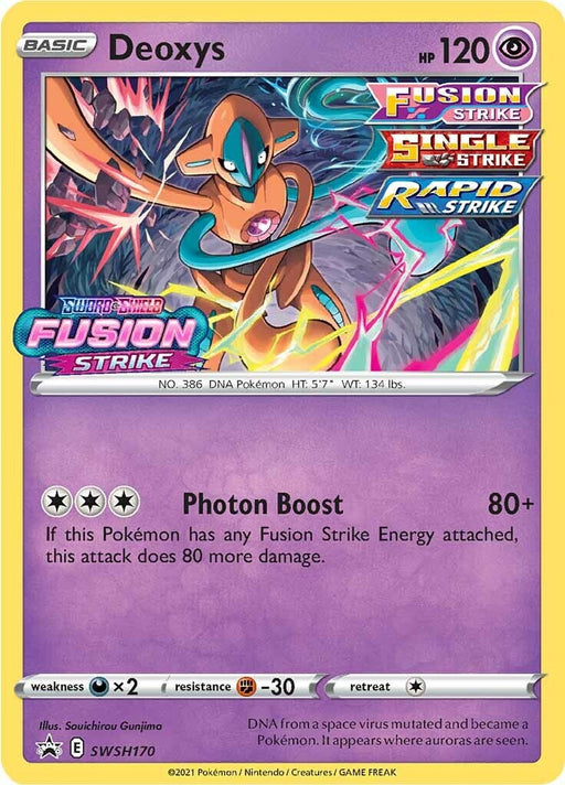 Deoxys (SWSH170) (Prerelease Promo) [Sword & Shield: Black Star Promos] 