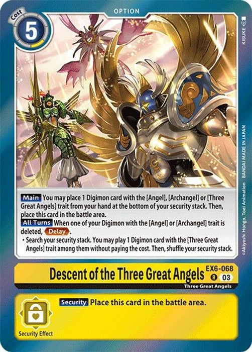 Descent of the Three Great Angels (#EX6-068 R) (Infernal Ascension) Near Mint Foil 