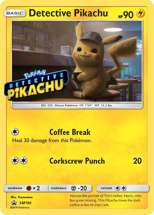 Detective Pikachu (SM190) (Stamped) [Sun & Moon: Black Star Promos] 