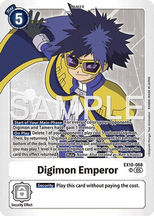 Digimon Emperor (#EX10-068 SR) (Sinister Order) Near Mint Foil 