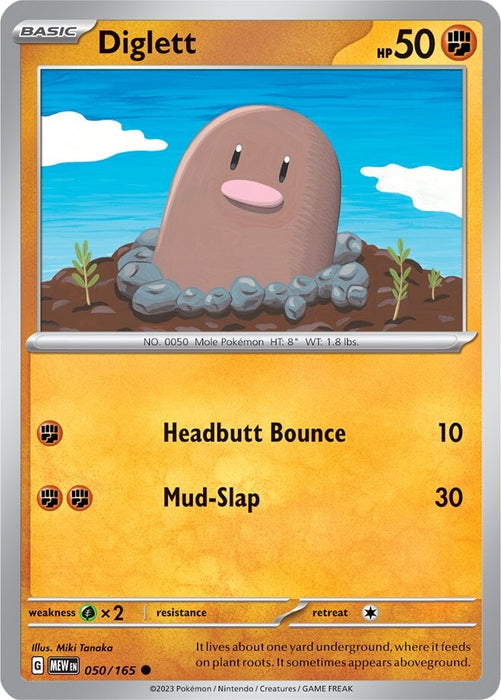 Diglett (050/165) [Scarlet & Violet: 151] 