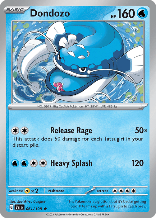 Dondozo (061/198) (Line Holo) [Scarlet & Violet: Base Set] 