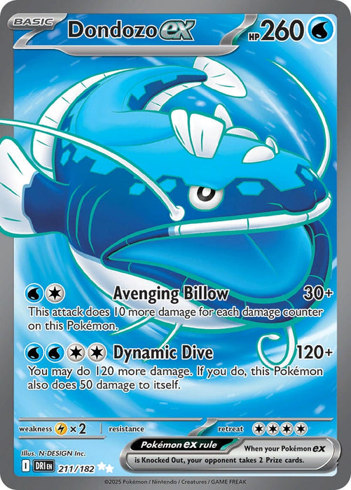Dondozo ex (211/182) [Scarlet & Violet: Destined Rivals] 