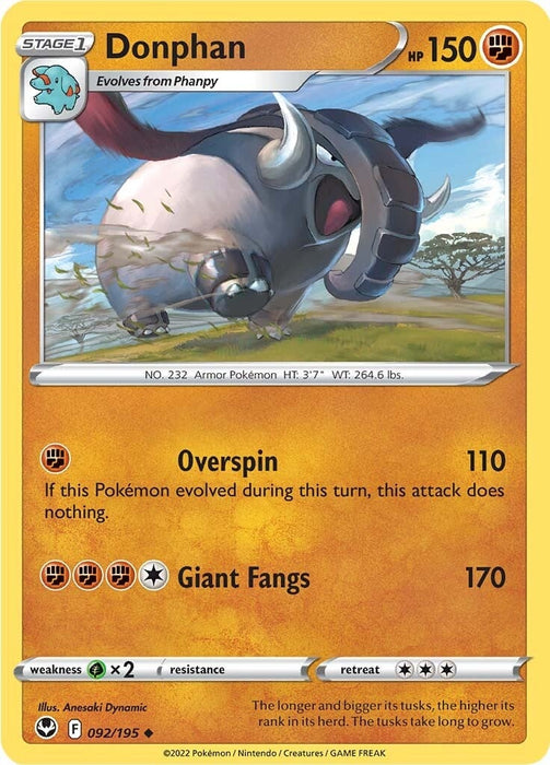 Donphan (092/195) [Sword & Shield: Silver Tempest] 