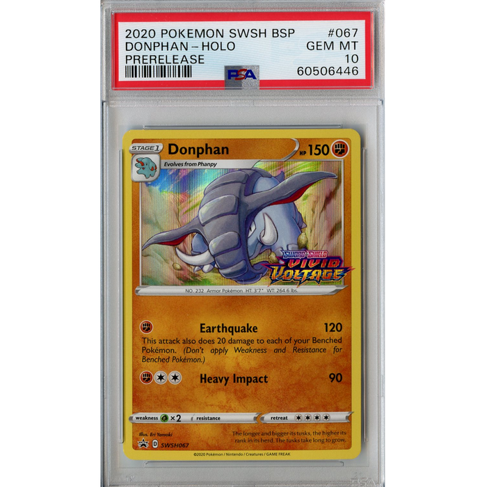 Donphan (SWSH067) - Holo Rare - Black Star Promos [PSA 10] 