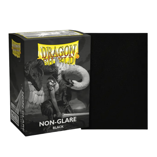 Dragon Shield Matte Non-Glare Sleeves - Standard Size (100) Black Non-Glare Matte 
