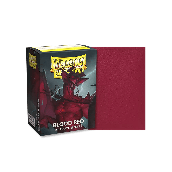 Dragon Shield Matte Sleeves - Standard Size (100) Blood Red 