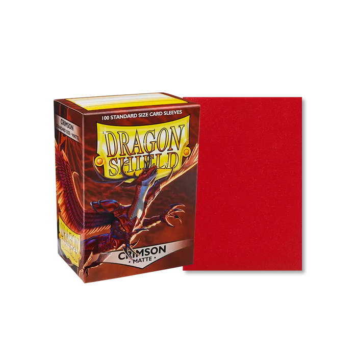 Dragon Shield Matte Sleeves - Standard Size (100) Crimson Matte 