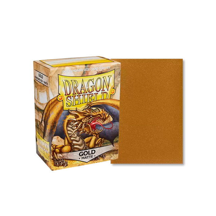 Dragon Shield Matte Sleeves - Standard Size (100) Gold Matte 