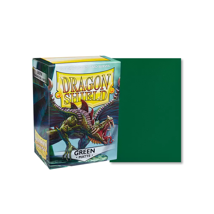 Dragon Shield Matte Sleeves - Standard Size (100) Green Matte 