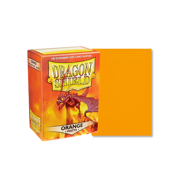Dragon Shield Matte Sleeves - Standard Size (100) Orange Matte 