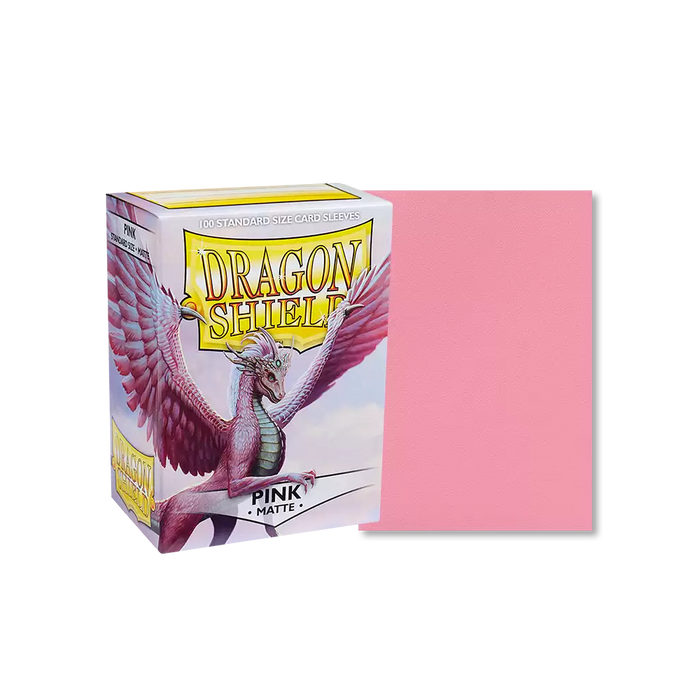 Dragon Shield Matte Sleeves - Standard Size (100) Pink Matte 