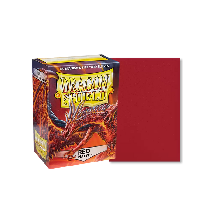 Dragon Shield Matte Sleeves - Standard Size (100) Red Matte 