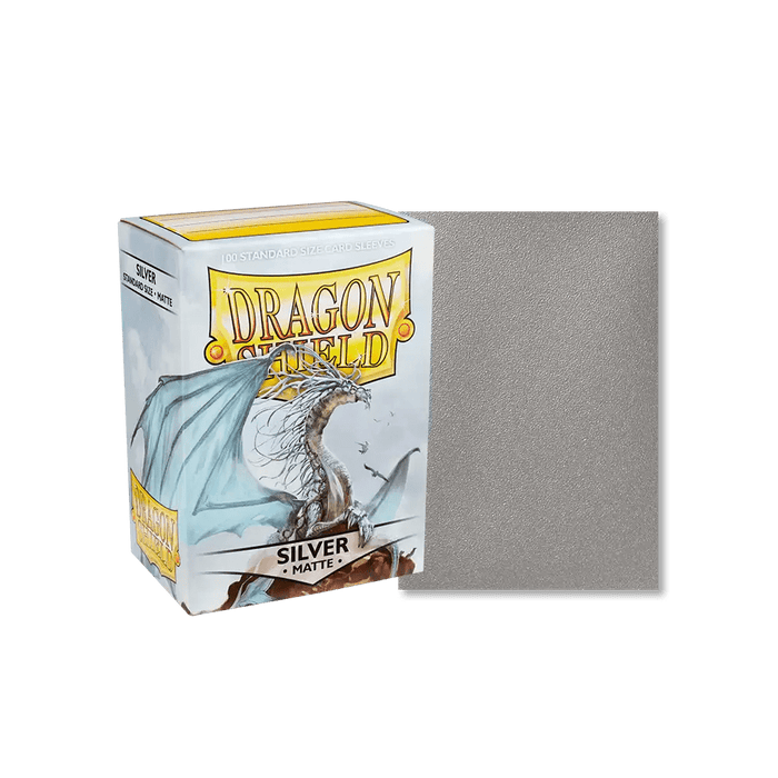 Dragon Shield Matte Sleeves - Standard Size (100) Silver Matte 