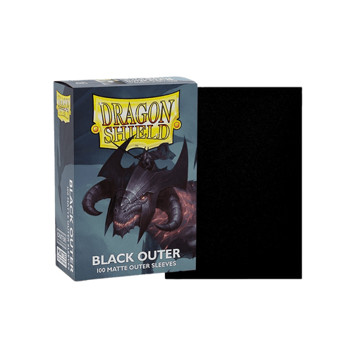 Dragon Shield Outer Sleeves - Standard Size (100) Black Matte 
