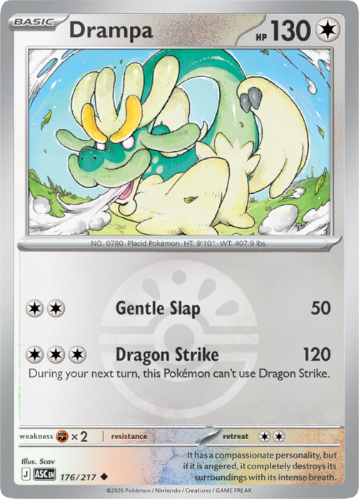 Drampa (Friend Ball) (176/217) [Mega Evolution: Ascended Heroes]