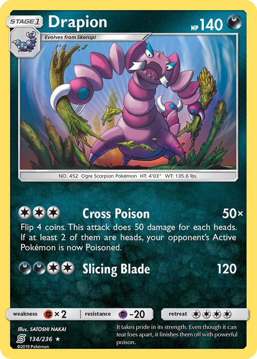 Drapion (134/236) [Sun & Moon: Unified Minds] 