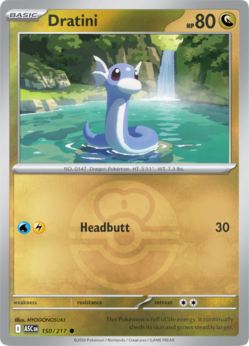 Dratini (Love Ball) (150/217) [Mega Evolution: Ascended Heroes]