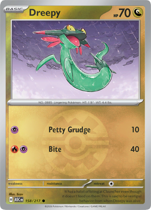 Dreepy (Quick Ball) (158/217) [Mega Evolution: Ascended Heroes]