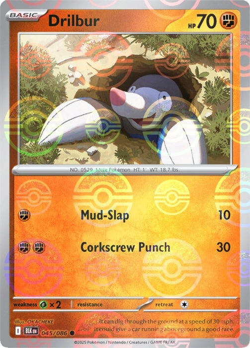 Drilbur (045/086) (Poke Ball Pattern) [Scarlet & Violet: Black Bolt] 