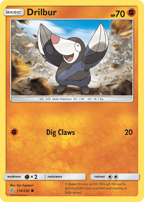 Drilbur (118/236) [Sun & Moon: Unified Minds] 