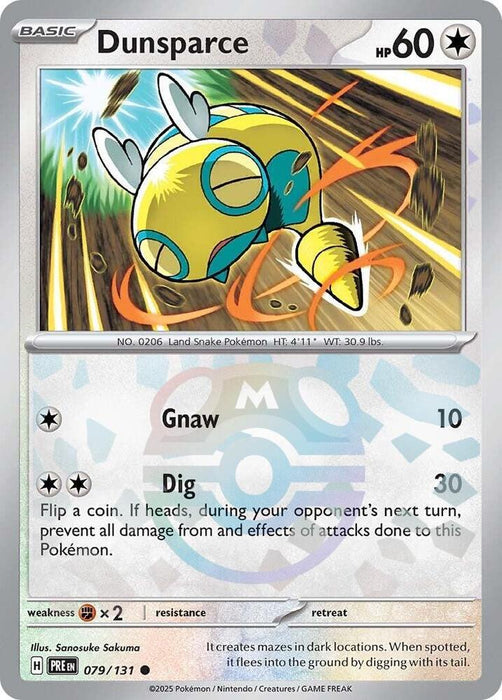 Dunsparce (079/131) (Master Ball Pattern) [Scarlet & Violet: Prismatic Evolutions] 