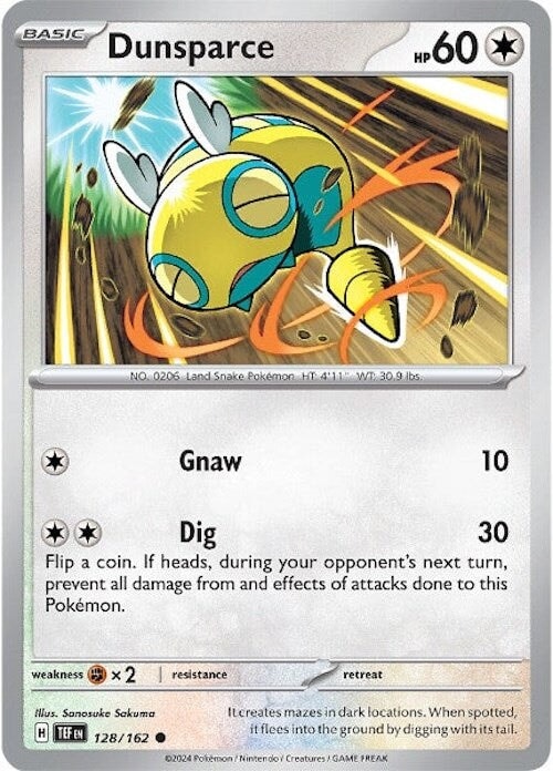 Dunsparce (128/162) [Scarlet & Violet: Temporal Forces] 