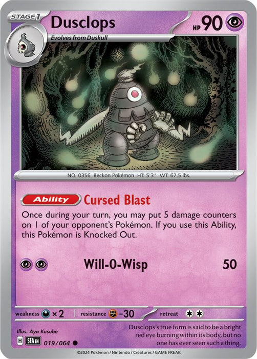 Dusclops (019/064) [Scarlet & Violet: Shrouded Fable] 