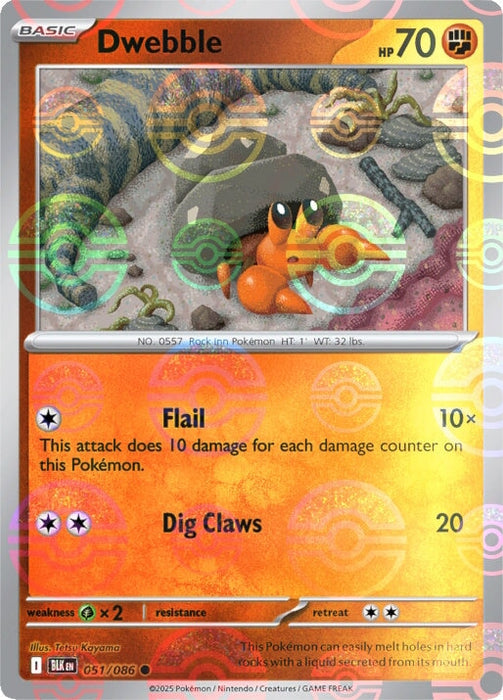 Dwebble (051/086) (Poke Ball Pattern) [Scarlet & Violet: Black Bolt] 