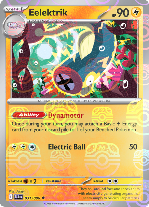 Eelektrik (031/086) (Master Ball Pattern) [Scarlet & Violet: Black Bolt] 