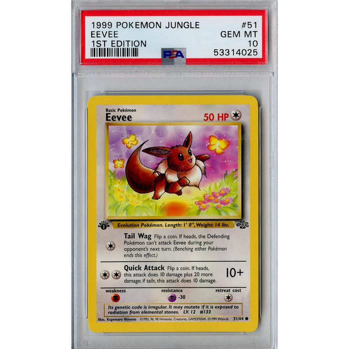 Eevee (51/64) - Common - Jungle 1st Edition [PSA 10] 