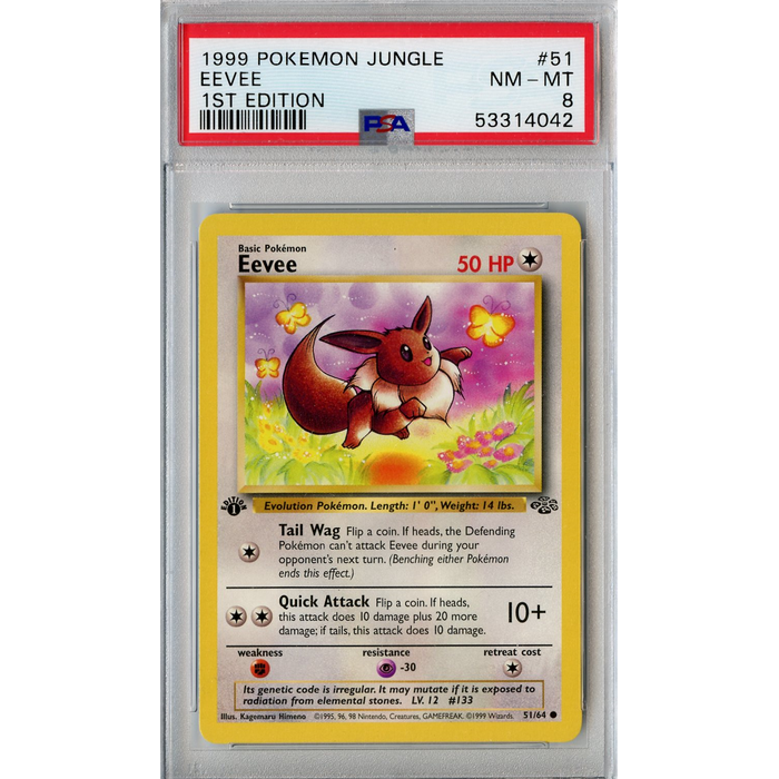 Eevee (51/64) - Common - Jungle 1st Edition [PSA 8] 